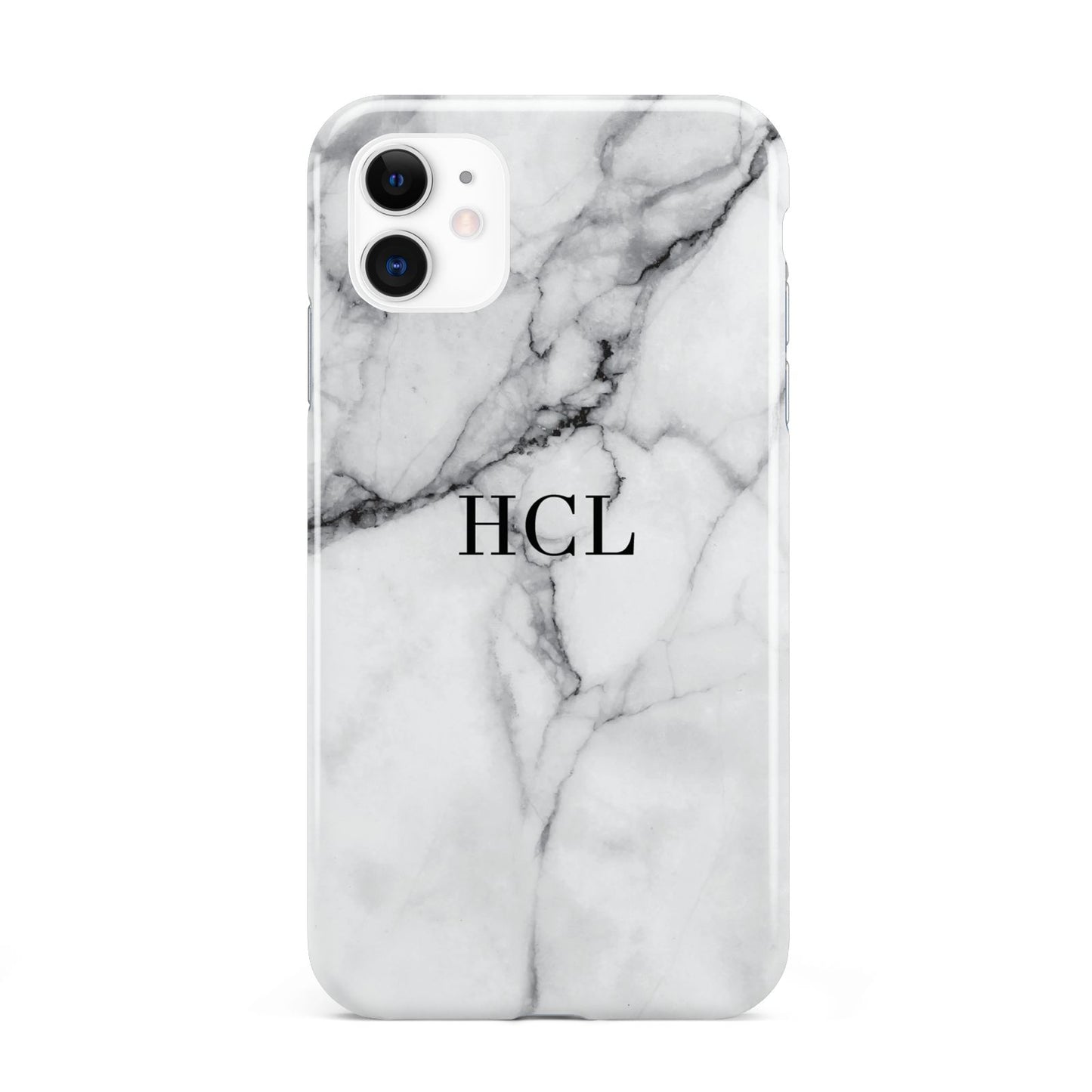 Personalised Small Marble Initials Custom iPhone 11 3D Tough Case