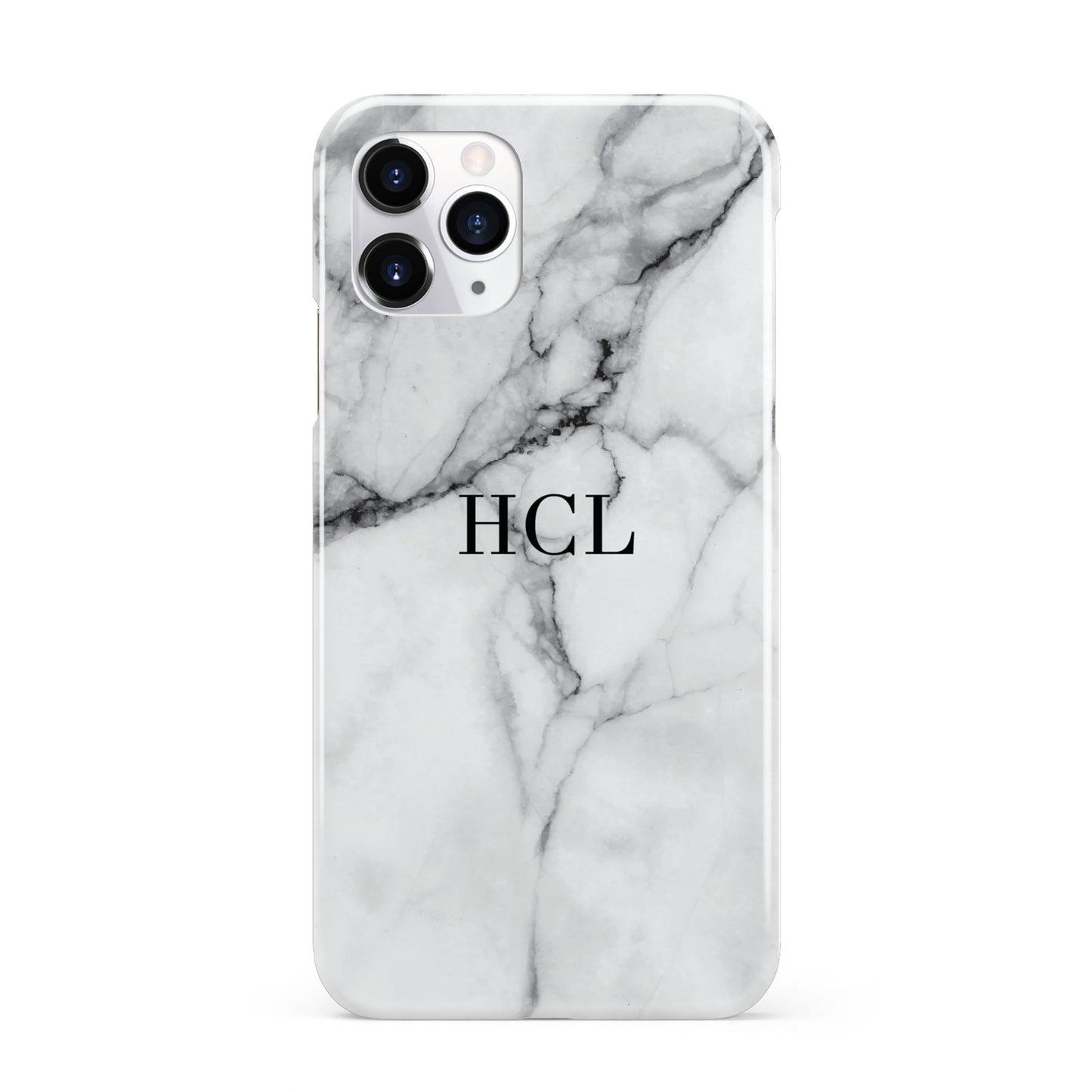 Personalised Small Marble Initials Custom iPhone 11 Pro 3D Snap Case