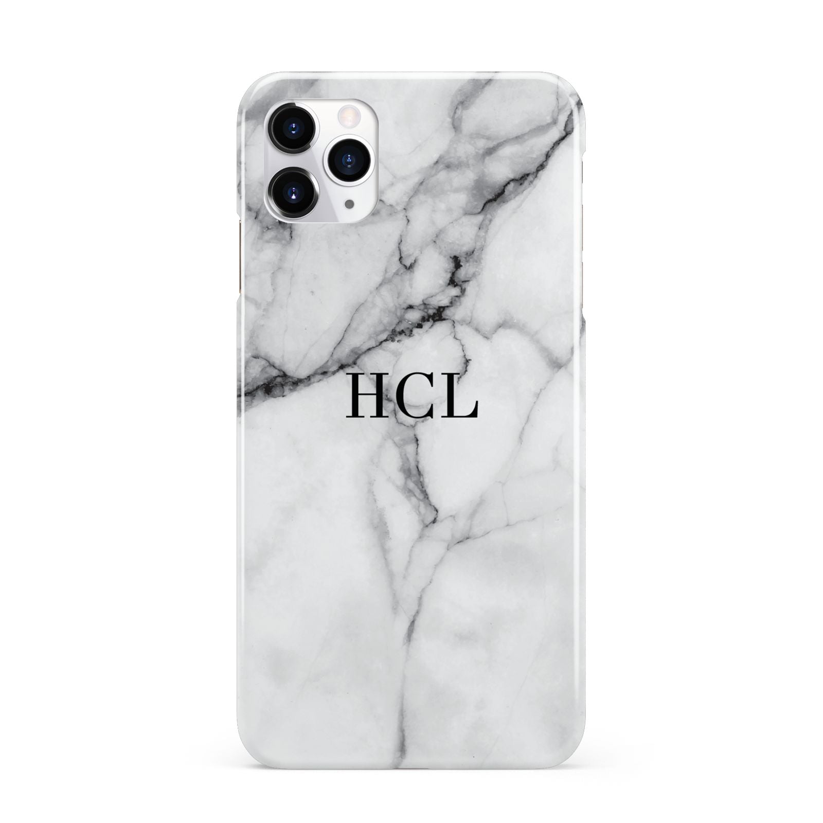 Personalised Small Marble Initials Custom iPhone 11 Pro Max 3D Snap Case