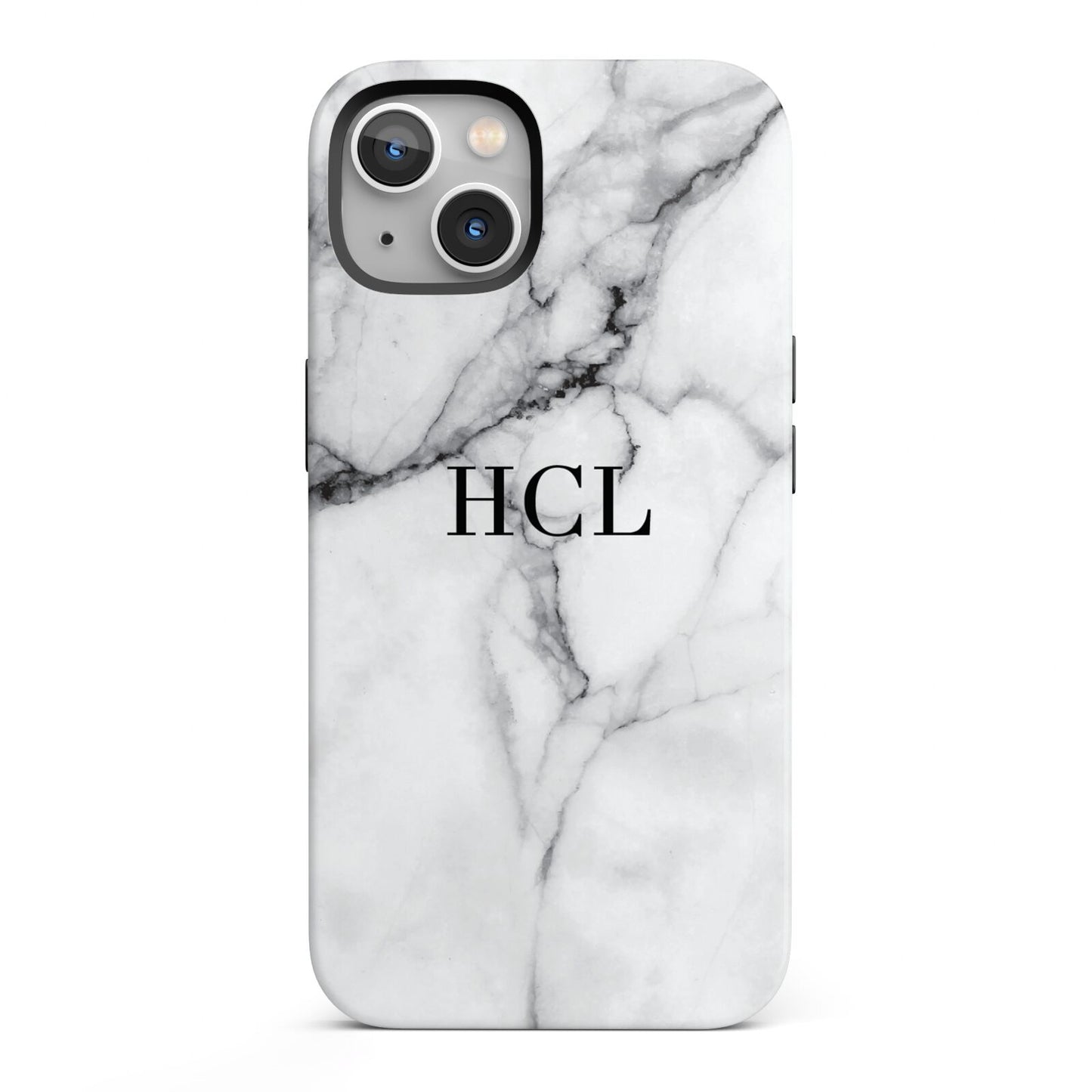 Personalised Small Marble Initials Custom iPhone 13 Full Wrap 3D Tough Case