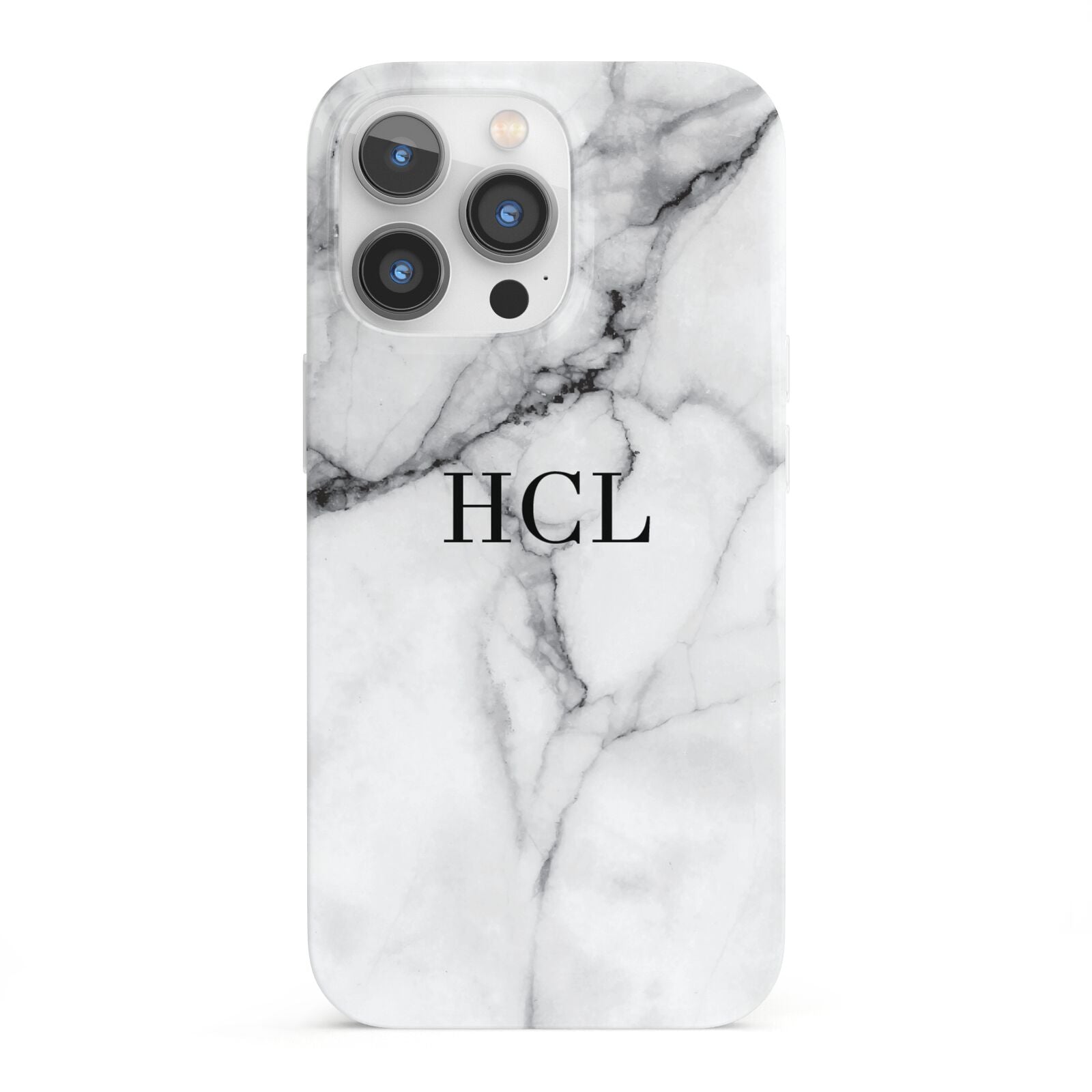 Personalised Small Marble Initials Custom iPhone 13 Pro Full Wrap 3D Snap Case