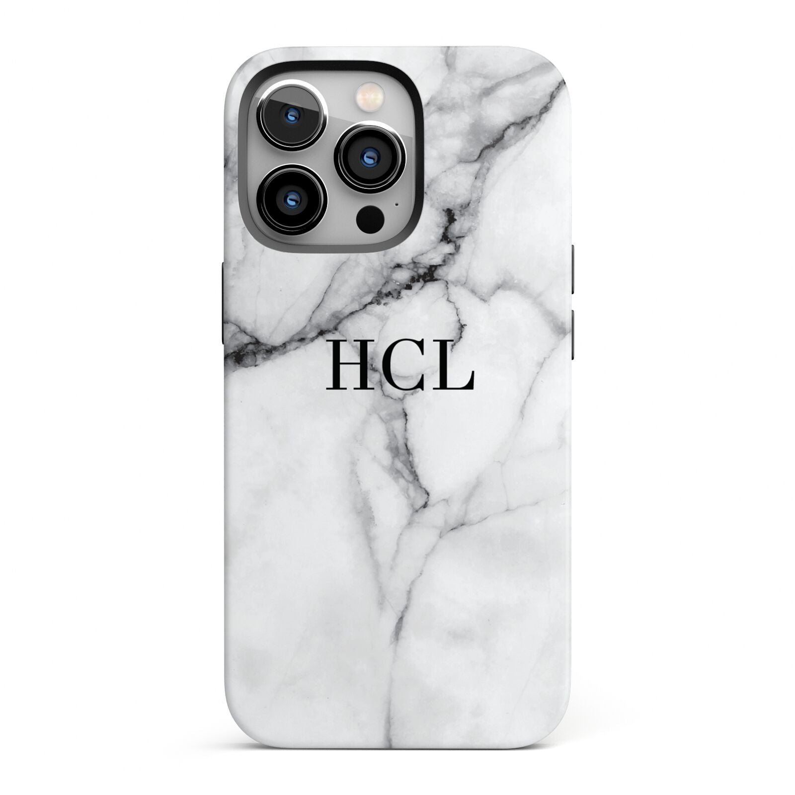 Personalised Small Marble Initials Custom iPhone 13 Pro Full Wrap 3D Tough Case