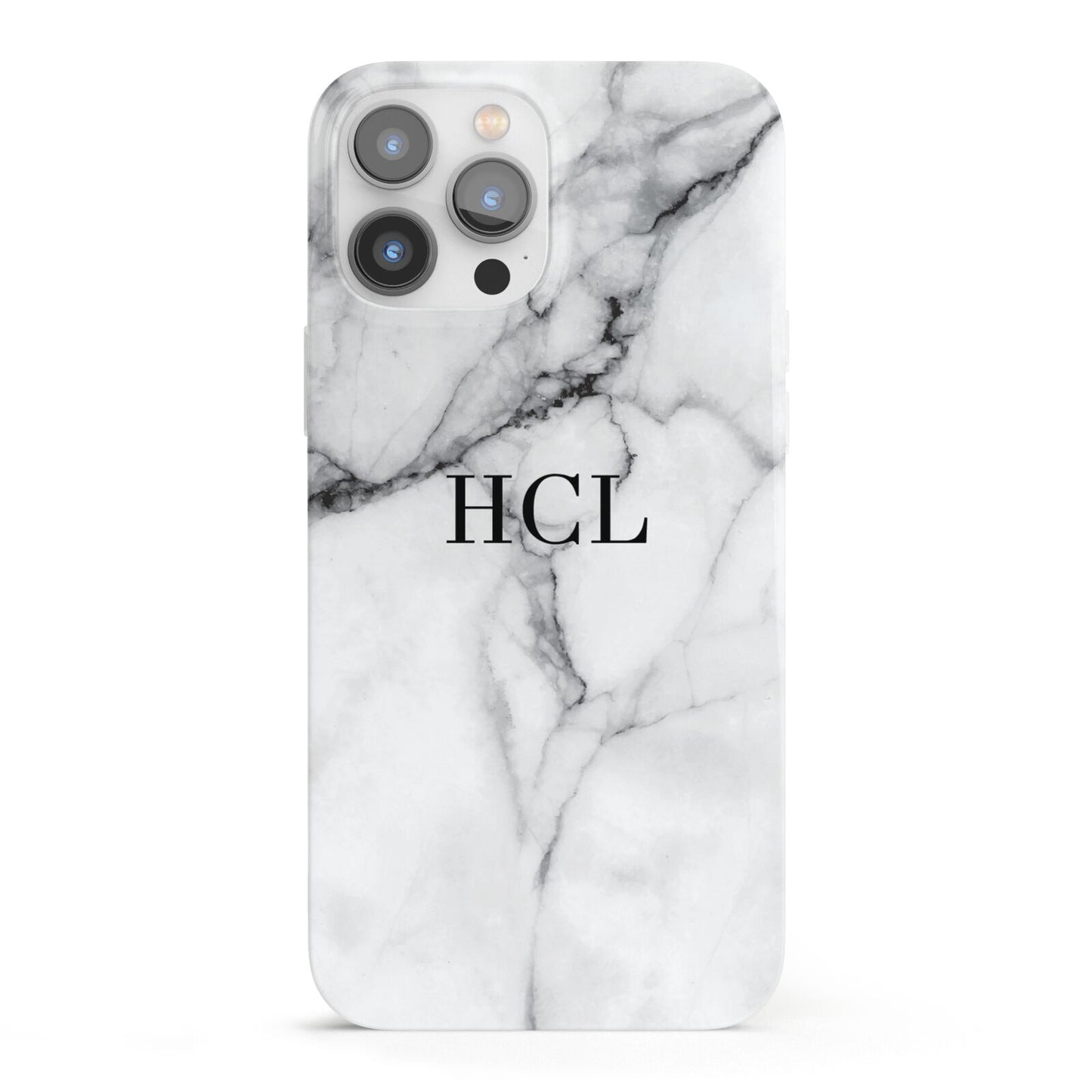 Personalised Small Marble Initials Custom iPhone 13 Pro Max Full Wrap 3D Snap Case