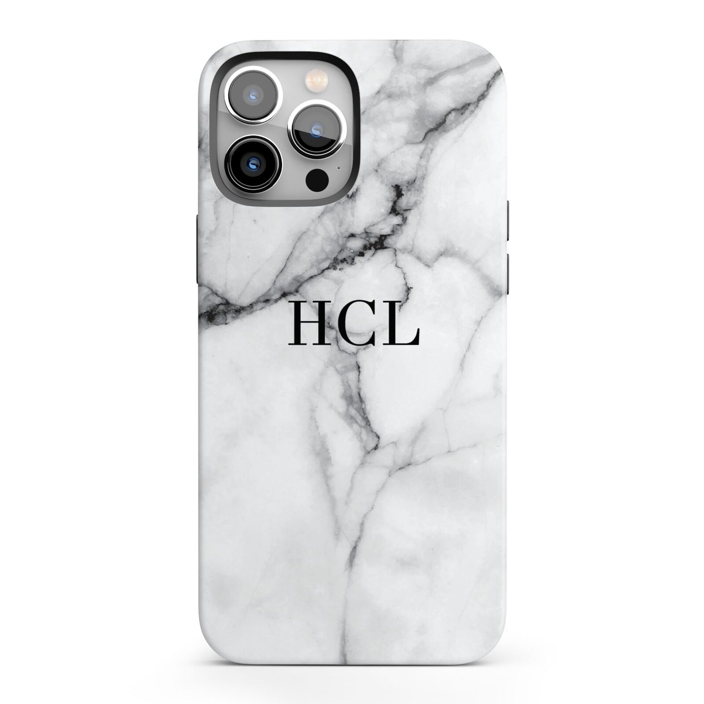 Personalised Small Marble Initials Custom iPhone 13 Pro Max Full Wrap 3D Tough Case