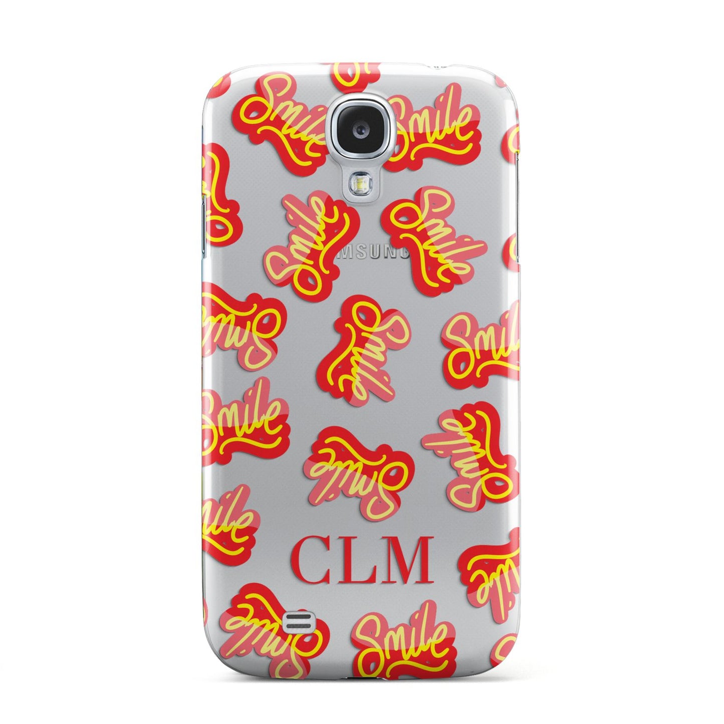 Personalised Smile Initials Clear Samsung Galaxy S4 Case