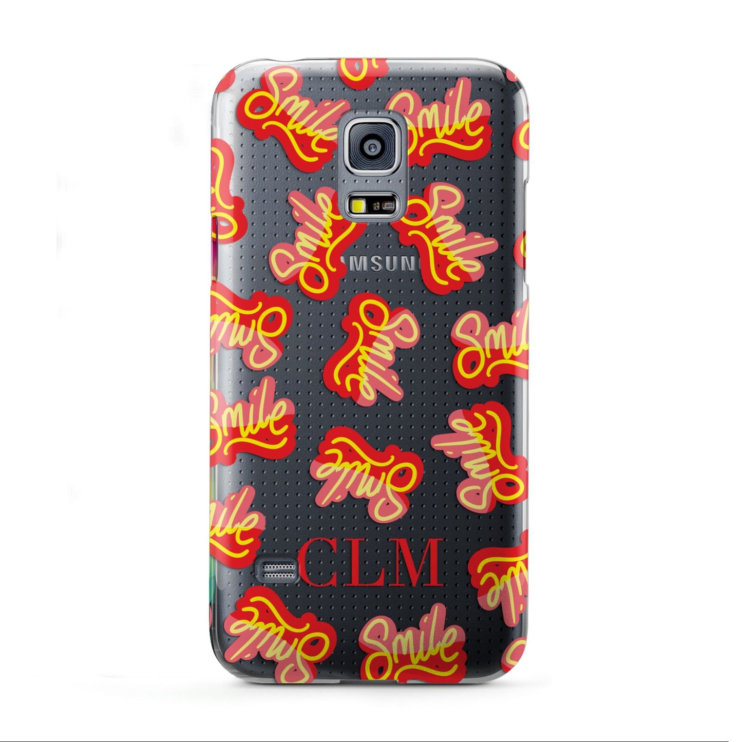 Personalised Smile Initials Clear Samsung Galaxy S5 Mini Case