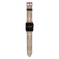 Personalised Snake Skin Effect Apple Watch Strap with Red Hardware