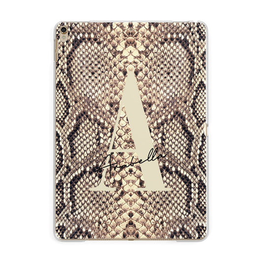 Personalised Snake Skin Effect Apple iPad Gold Case