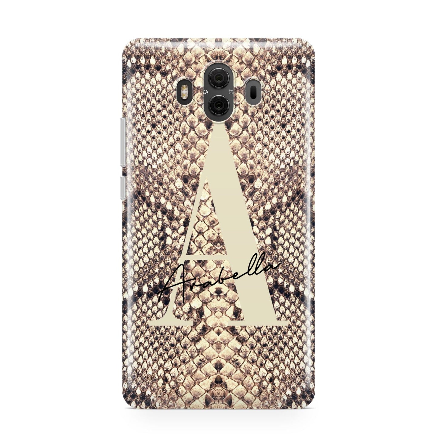 Personalised Snake Skin Effect Huawei Mate 10 Protective Phone Case