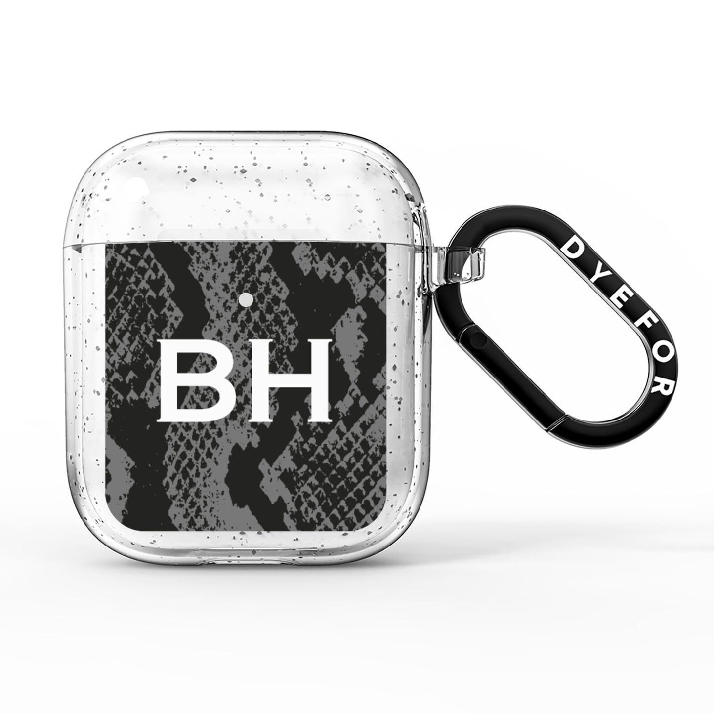 Personalised Snakeskin AirPods Glitter Case