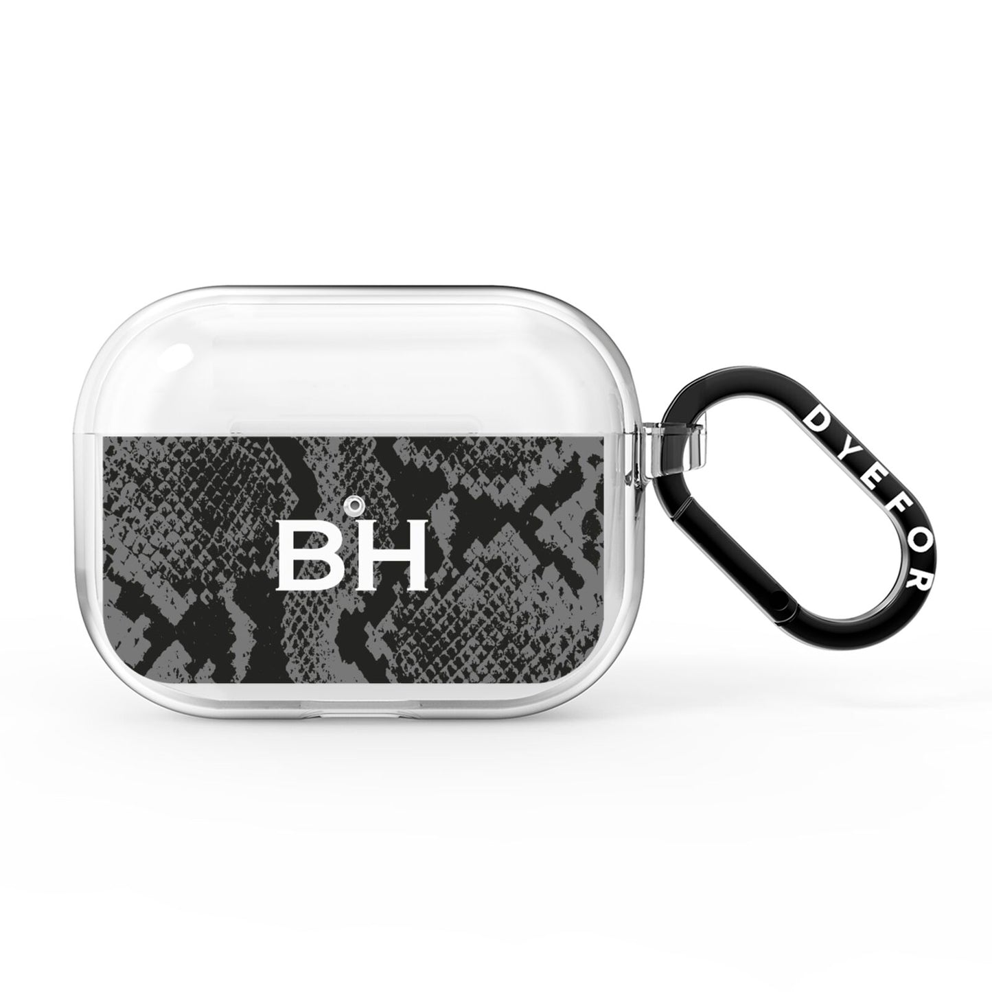 Personalised Snakeskin AirPods Pro Clear Case