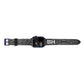 Personalised Snakeskin Apple Watch Strap Size 38mm Landscape Image Blue Hardware