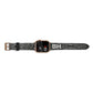 Personalised Snakeskin Apple Watch Strap Size 38mm Landscape Image Gold Hardware