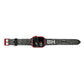 Personalised Snakeskin Apple Watch Strap Size 38mm Landscape Image Red Hardware