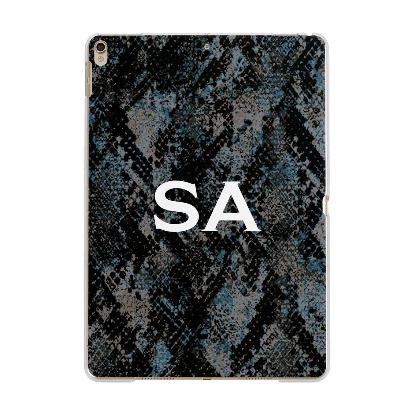 Personalised Snakeskin Effect Apple iPad Gold Case