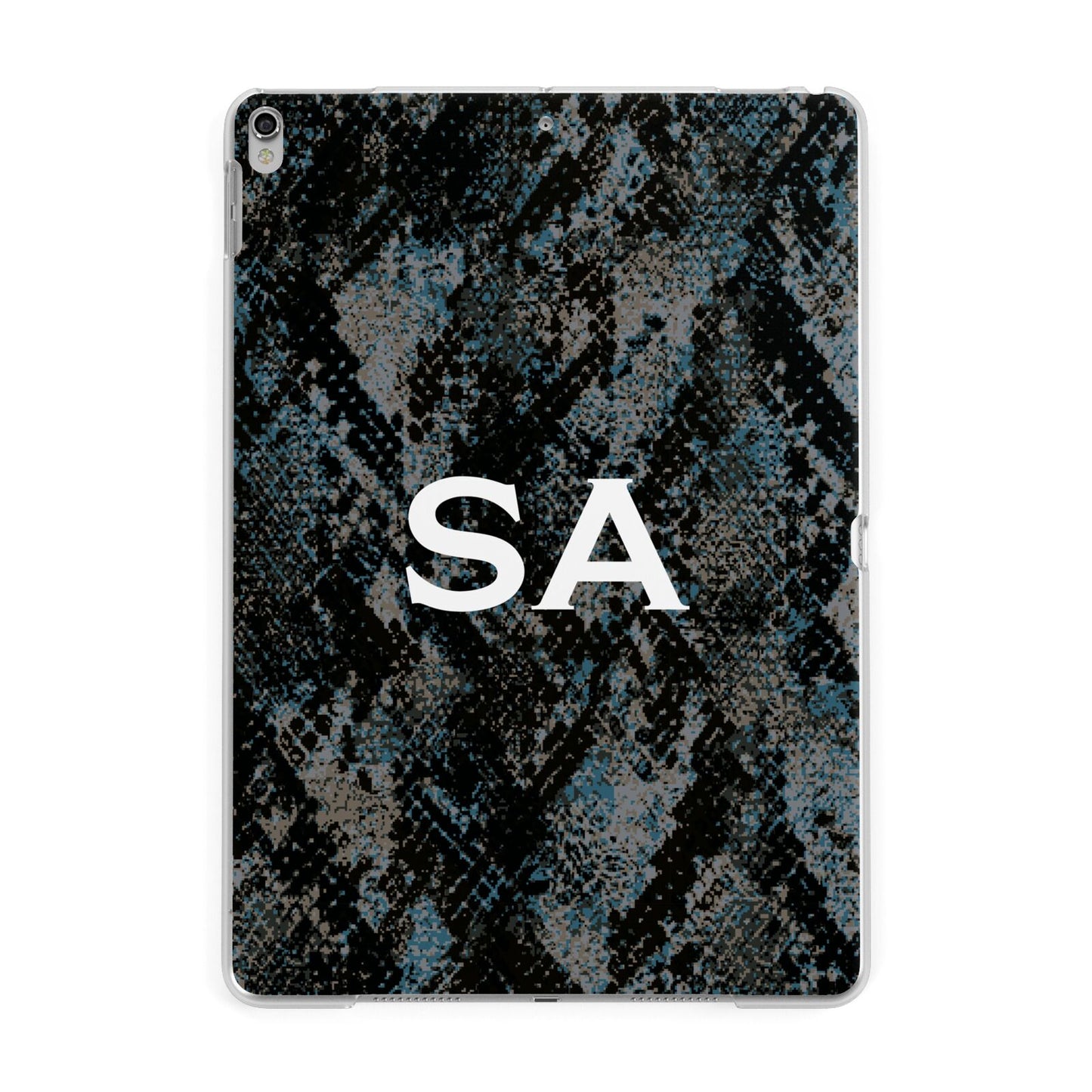 Personalised Snakeskin Effect Apple iPad Silver Case