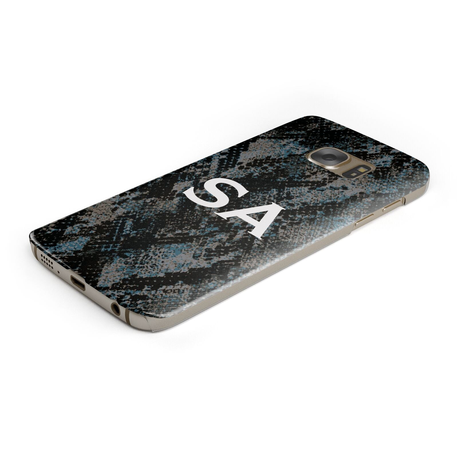 Personalised Snakeskin Effect Protective Samsung Galaxy Case Angled Image