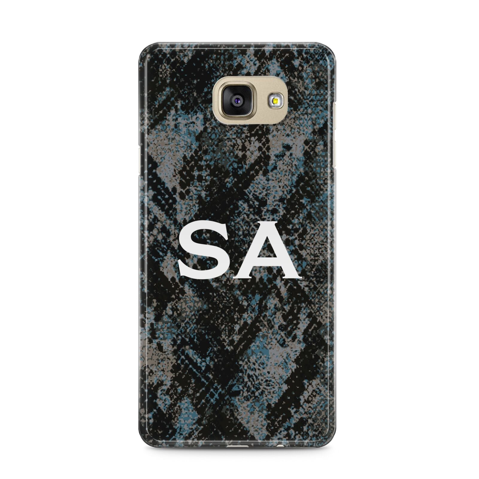 Personalised Snakeskin Effect Samsung Galaxy A5 2016 Case on gold phone