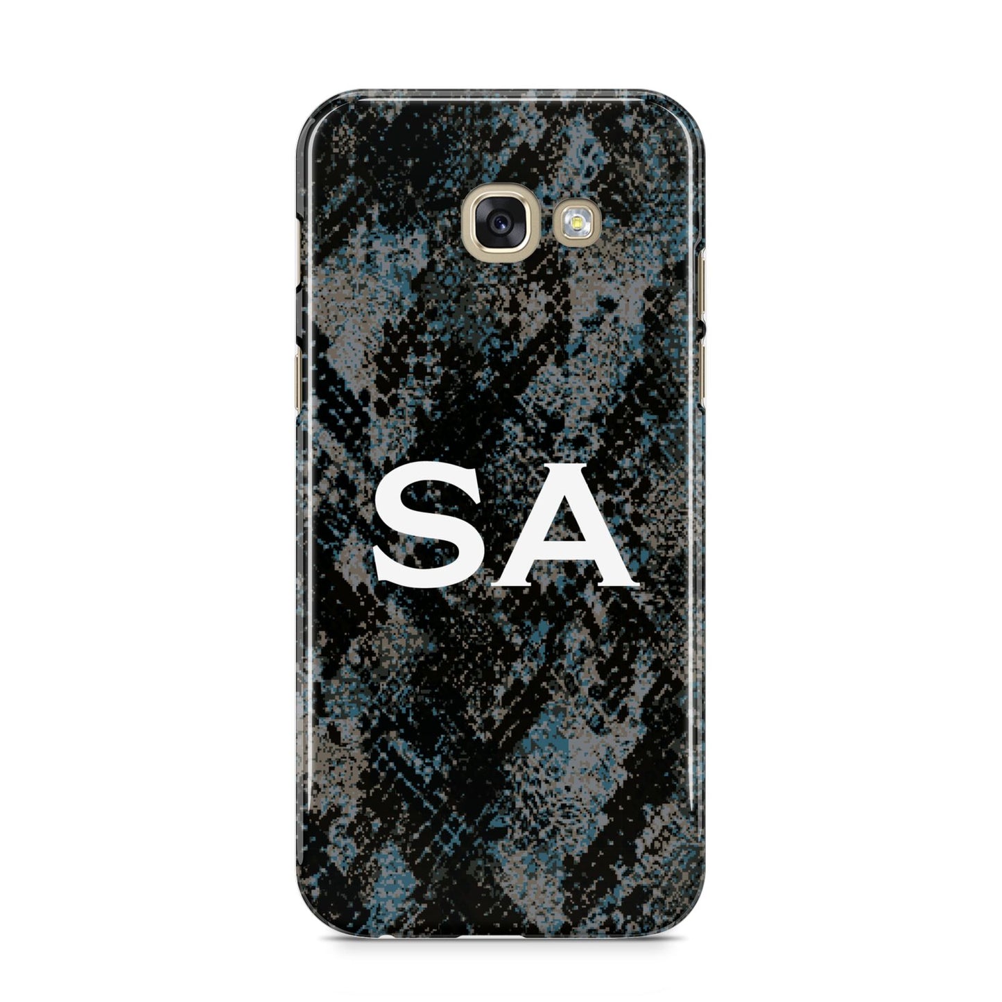 Personalised Snakeskin Effect Samsung Galaxy A5 2017 Case on gold phone