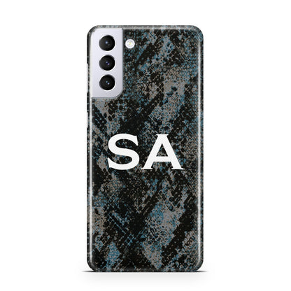 Personalised Snakeskin Effect Samsung S21 Plus Case