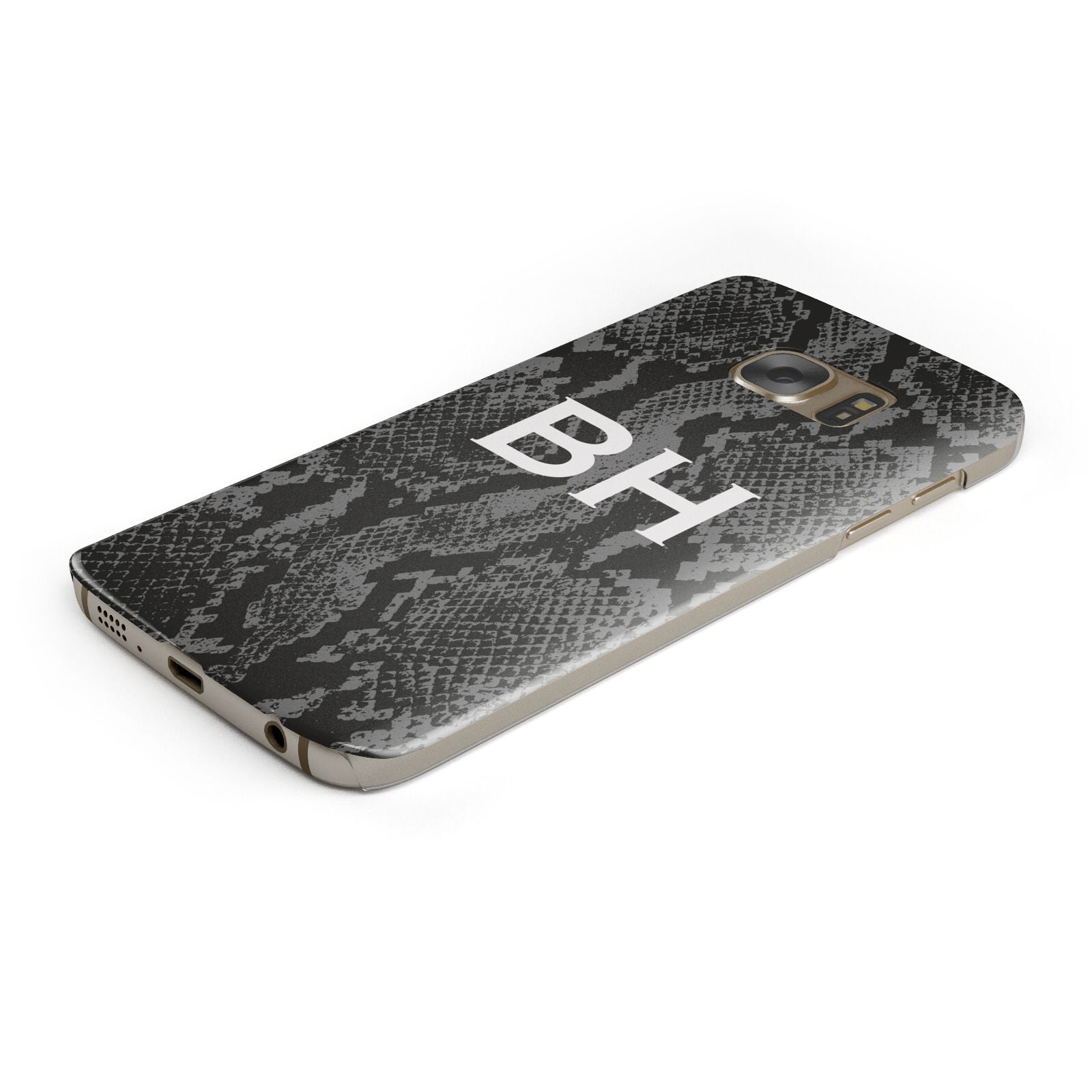 Personalised Snakeskin Protective Samsung Galaxy Case Angled Image