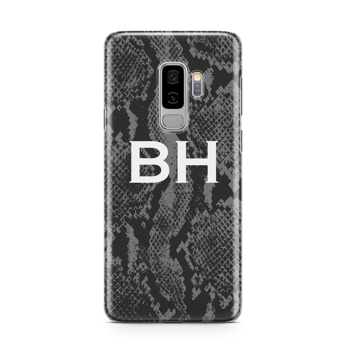 Personalised Snakeskin Samsung Galaxy S9 Plus Case on Silver phone