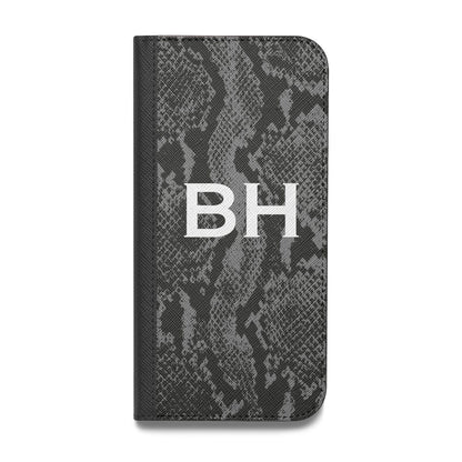 Personalised Snakeskin Vegan Leather Flip iPhone Case