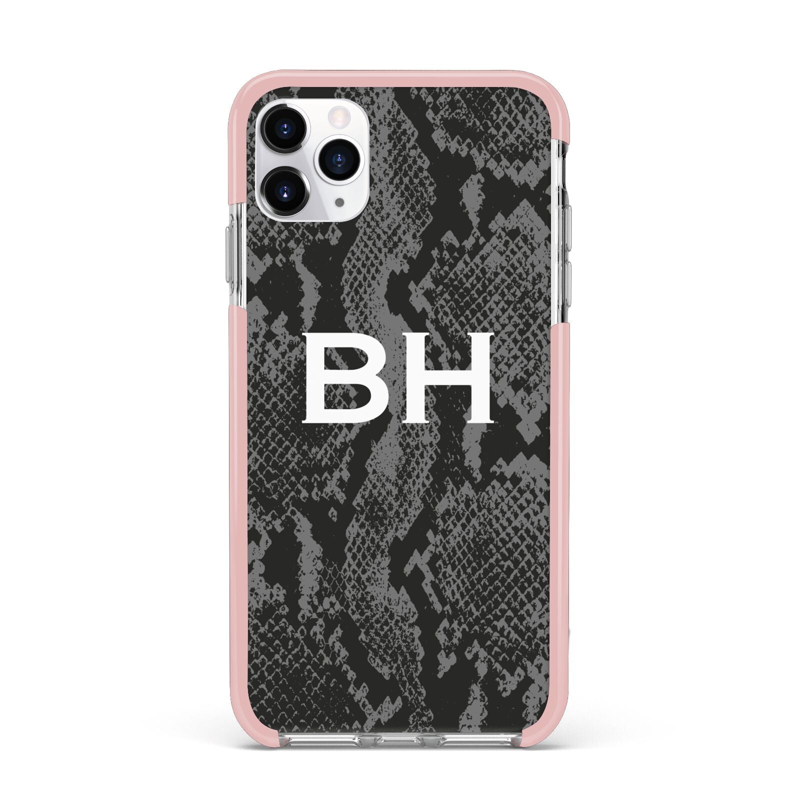 Personalised Snakeskin iPhone 11 Pro Max Impact Pink Edge Case