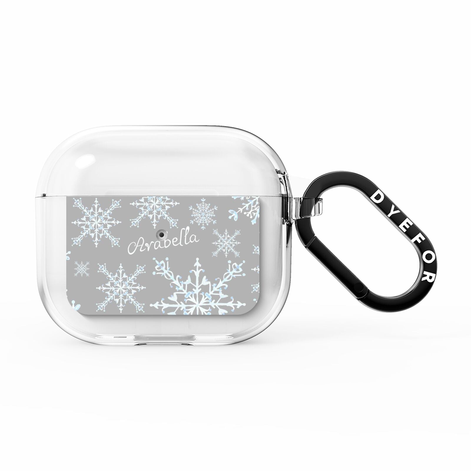 Personalised Snowflake AirPods Clear Case 3rd Gen