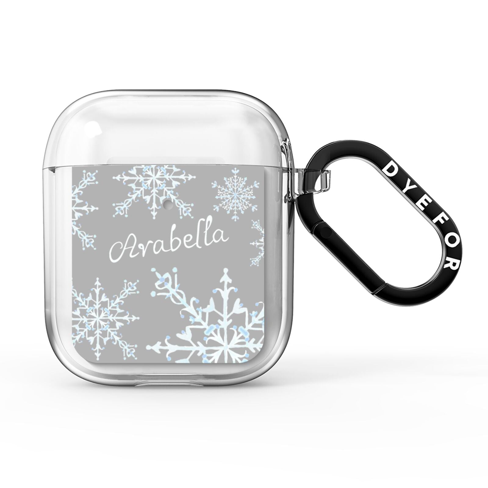 Personalised Snowflake AirPods Clear Case