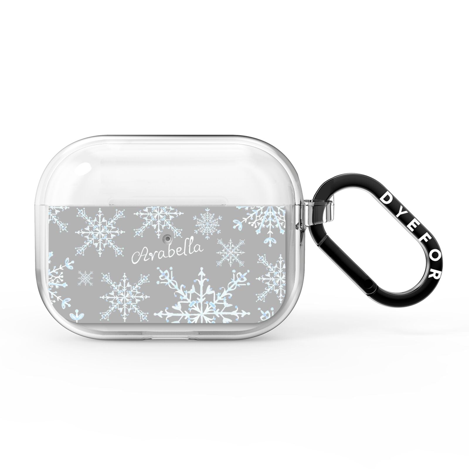 Personalised Snowflake AirPods Pro Clear Case