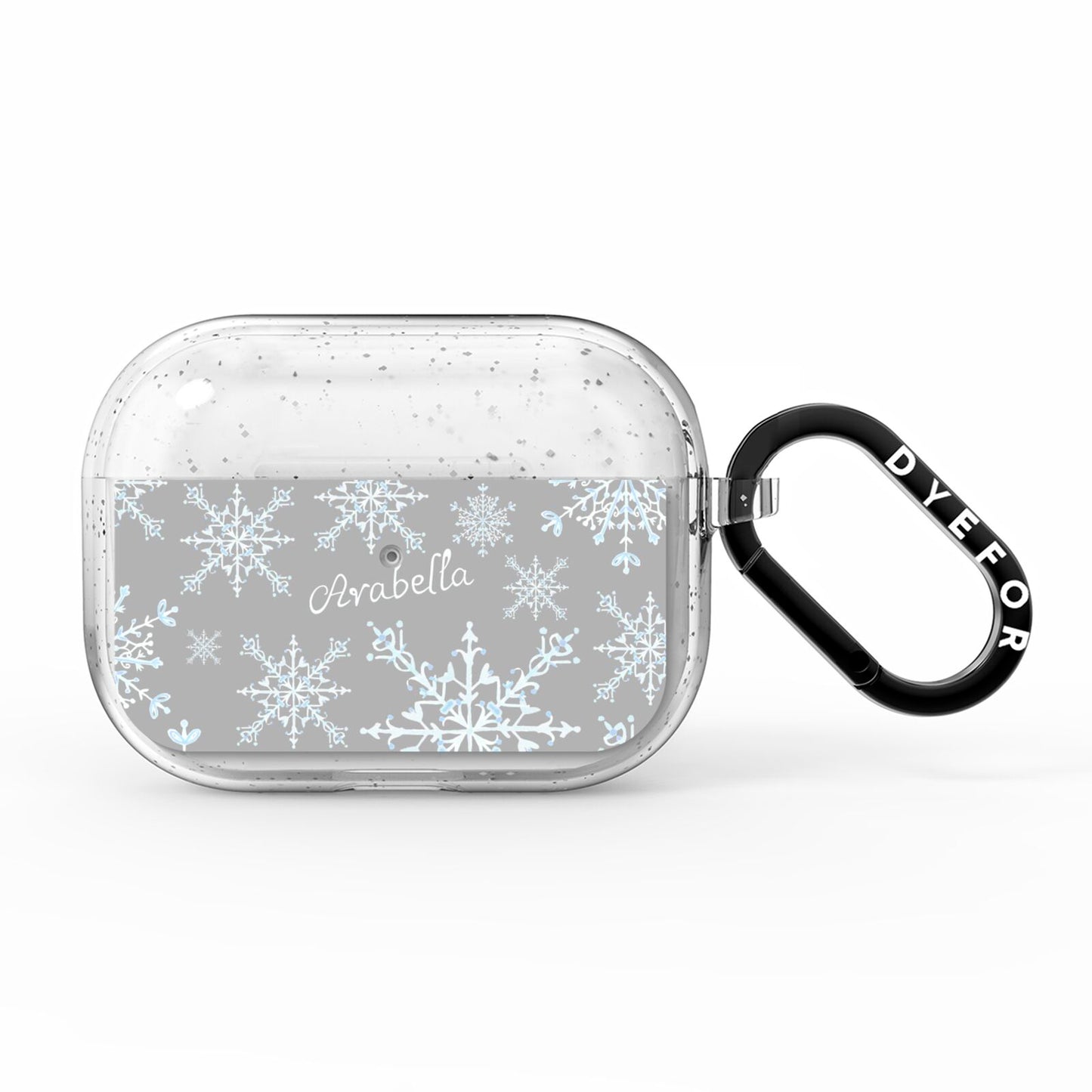 Personalised Snowflake AirPods Pro Glitter Case