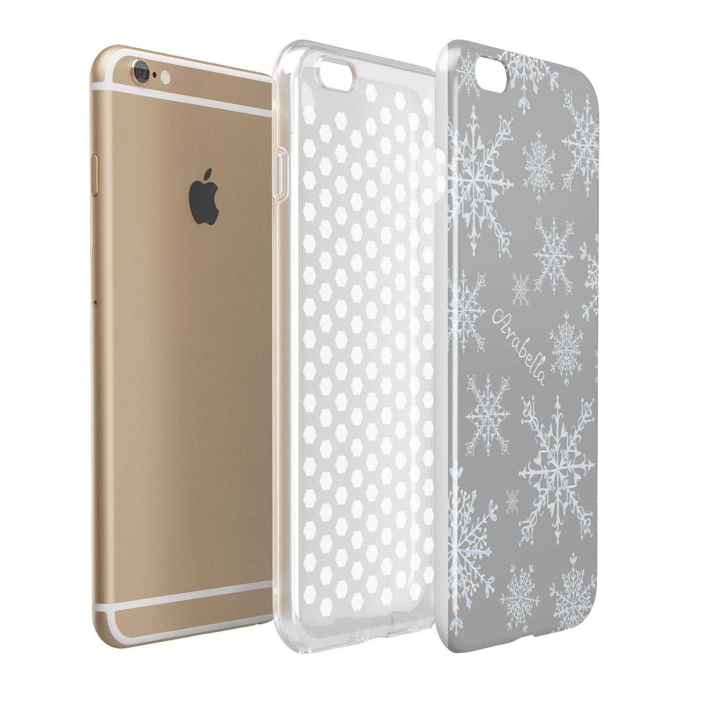 Personalised Snowflake Apple iPhone 6 Plus 3D Tough Case Expand Detail Image