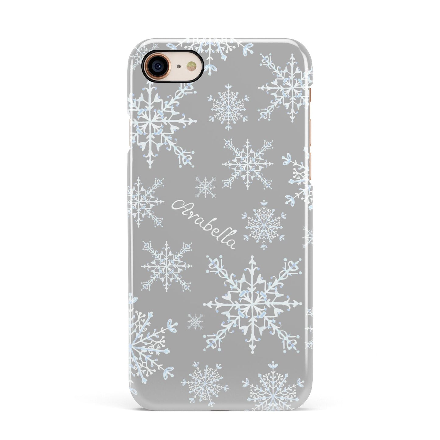 Personalised Snowflake Apple iPhone 7 8 3D Snap Case