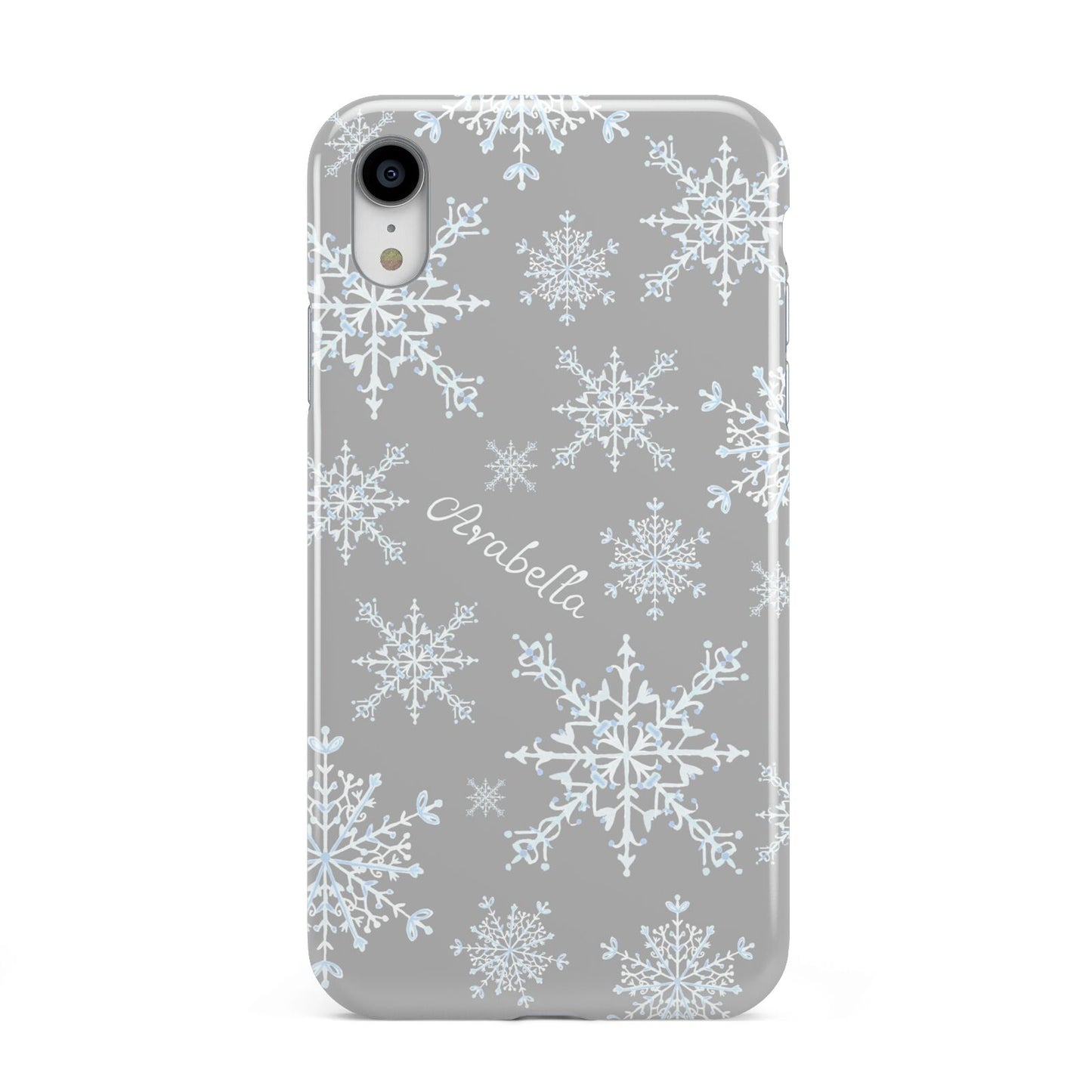 Personalised Snowflake Apple iPhone XR White 3D Tough Case