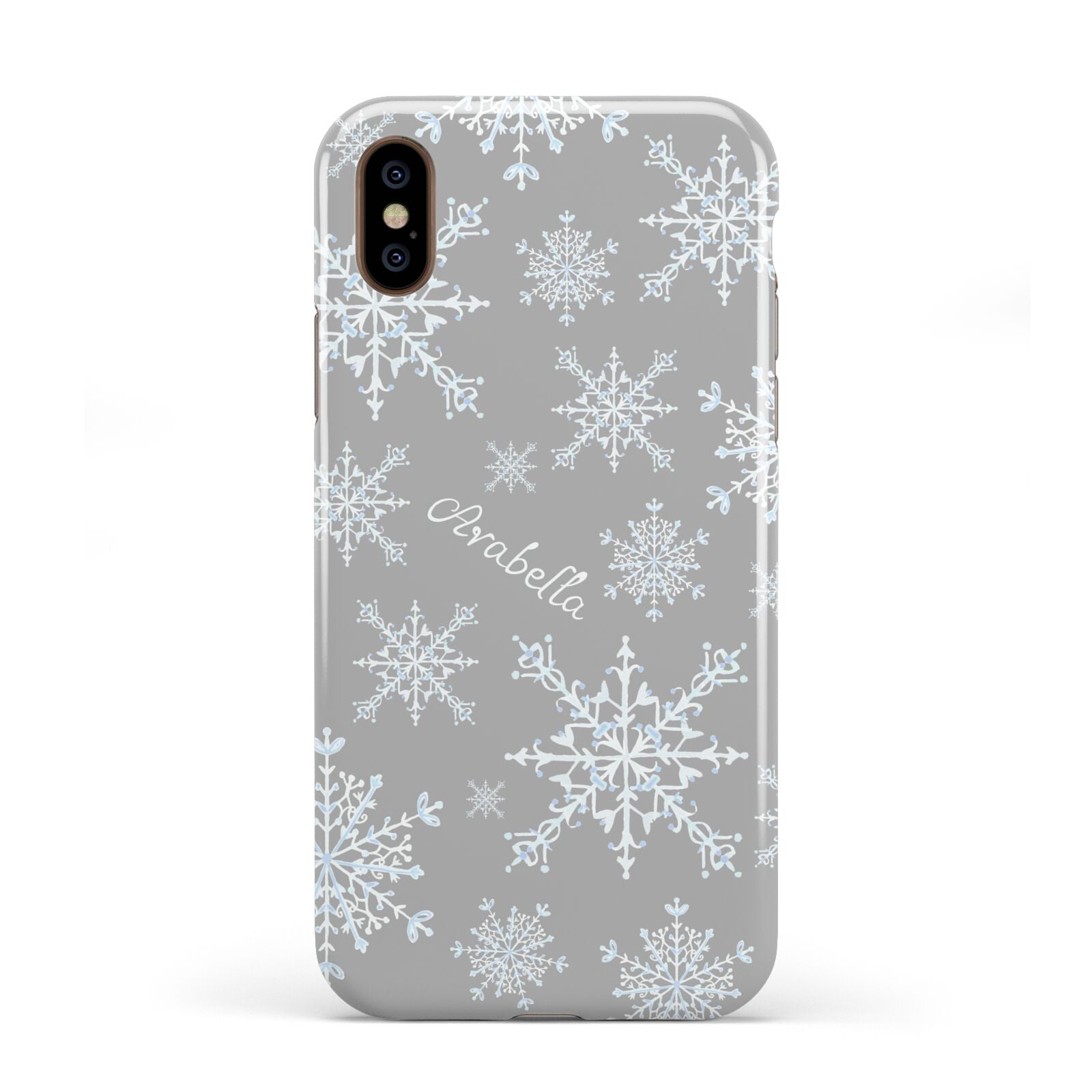 Personalised Snowflake Apple iPhone XS 3D Tough