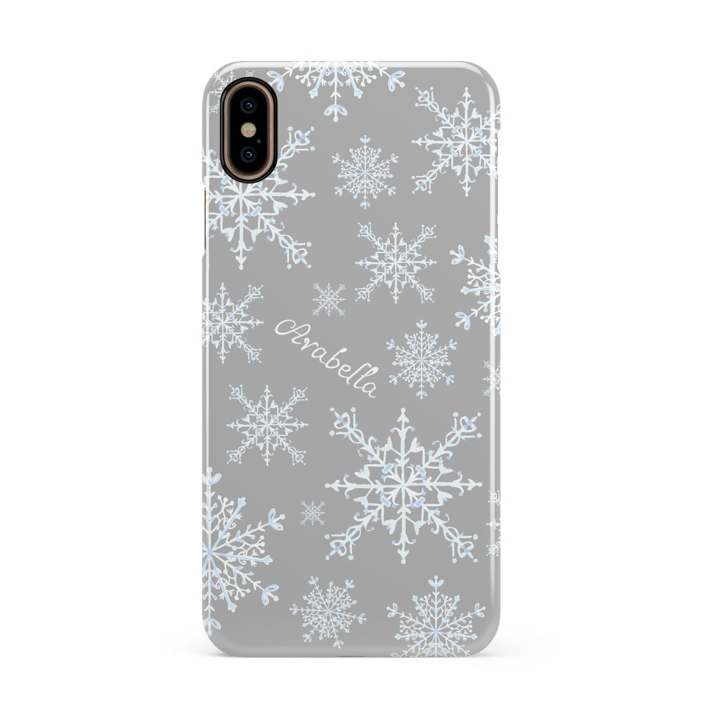 Personalised Snowflake Apple iPhone Xs Max 3D Snap Case