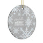 Personalised Snowflake Circle Decoration Side Angle