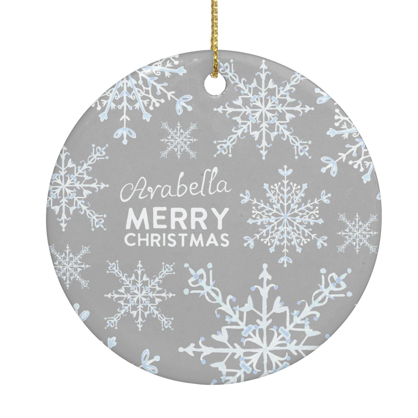 Personalised Snowflake Circle Decoration