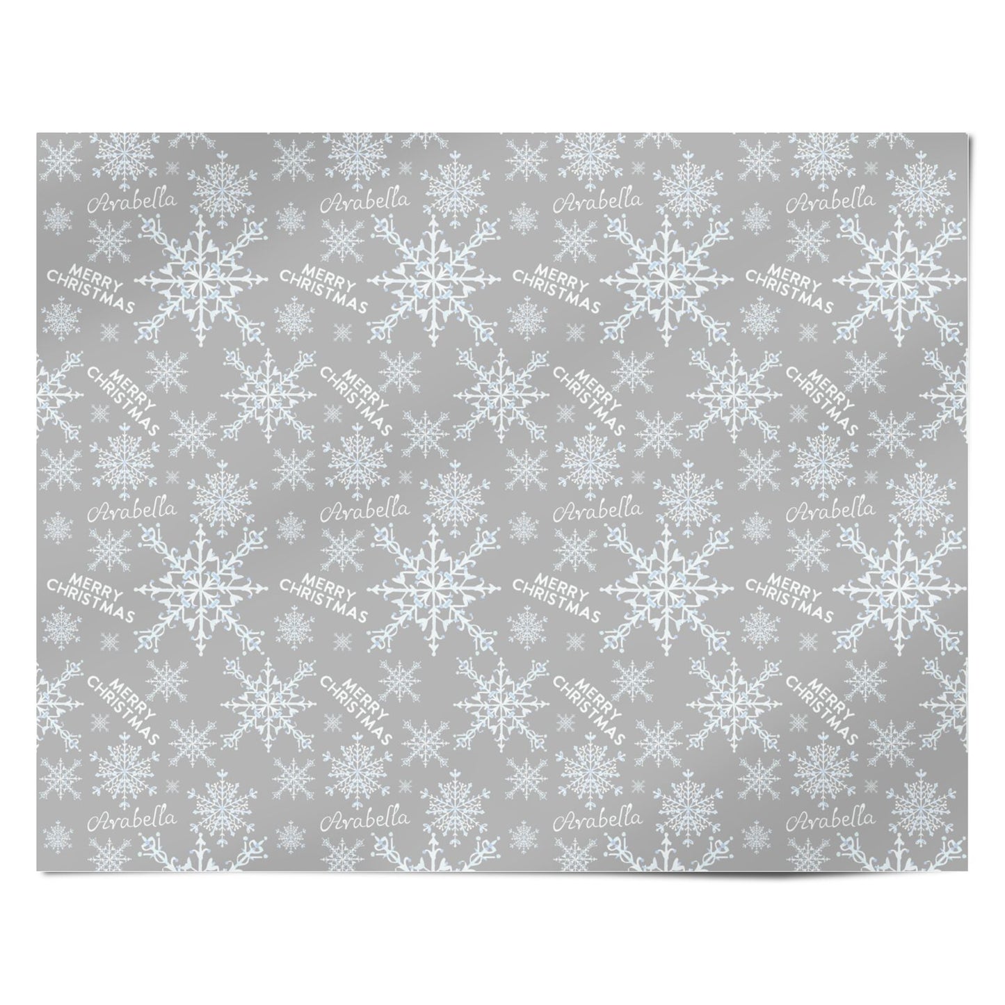 Personalised Snowflake Personalised Wrapping Paper Alternative