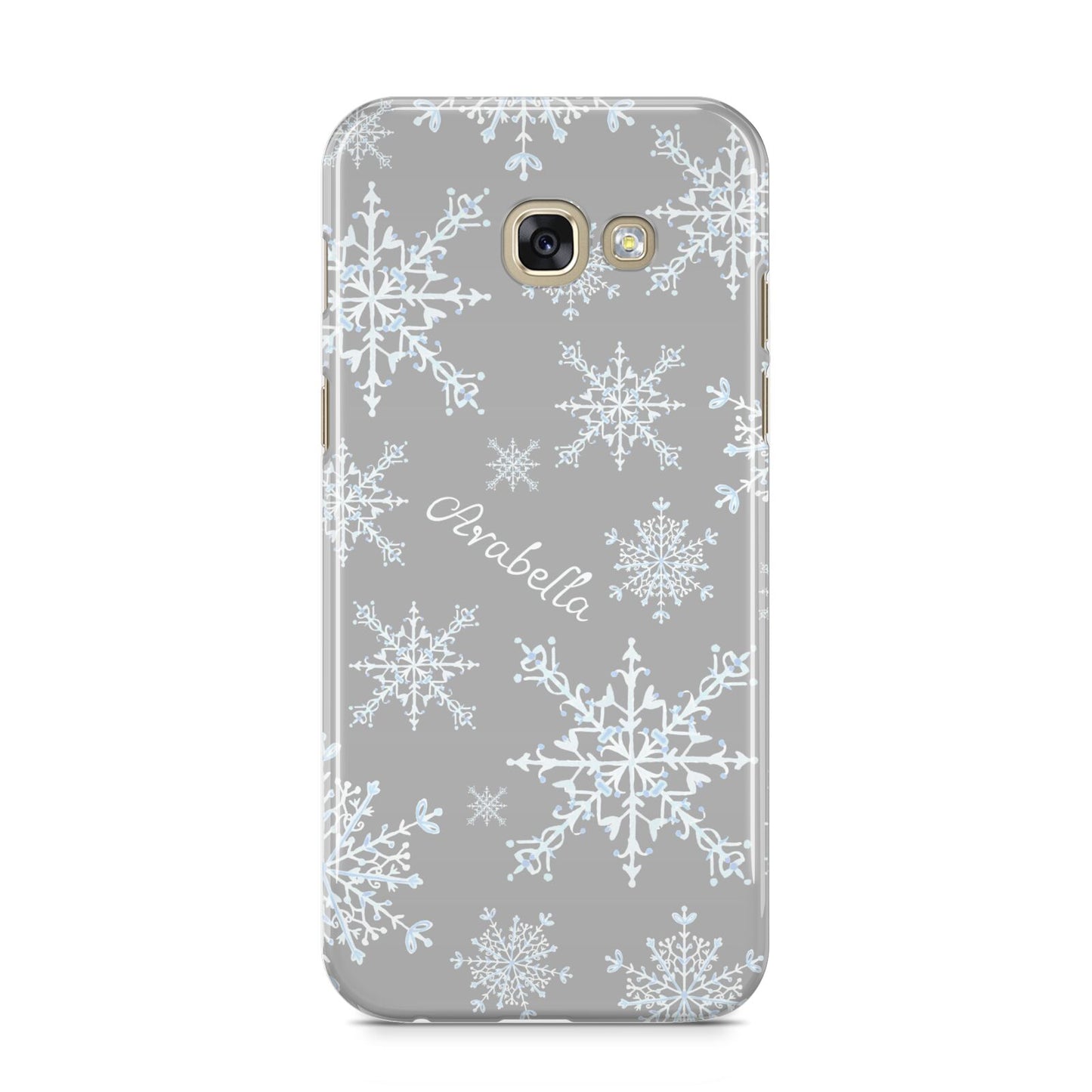 Personalised Snowflake Samsung Galaxy A5 2017 Case on gold phone