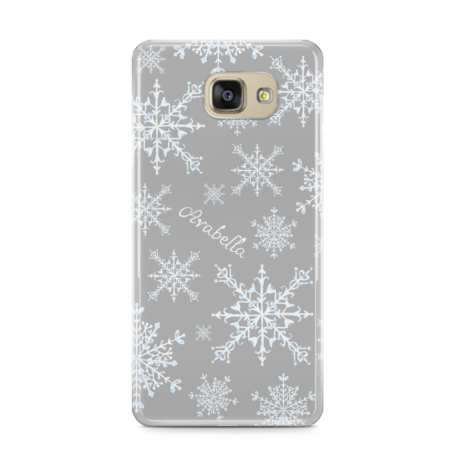 Personalised Snowflake Samsung Galaxy A9 2016 Case on gold phone