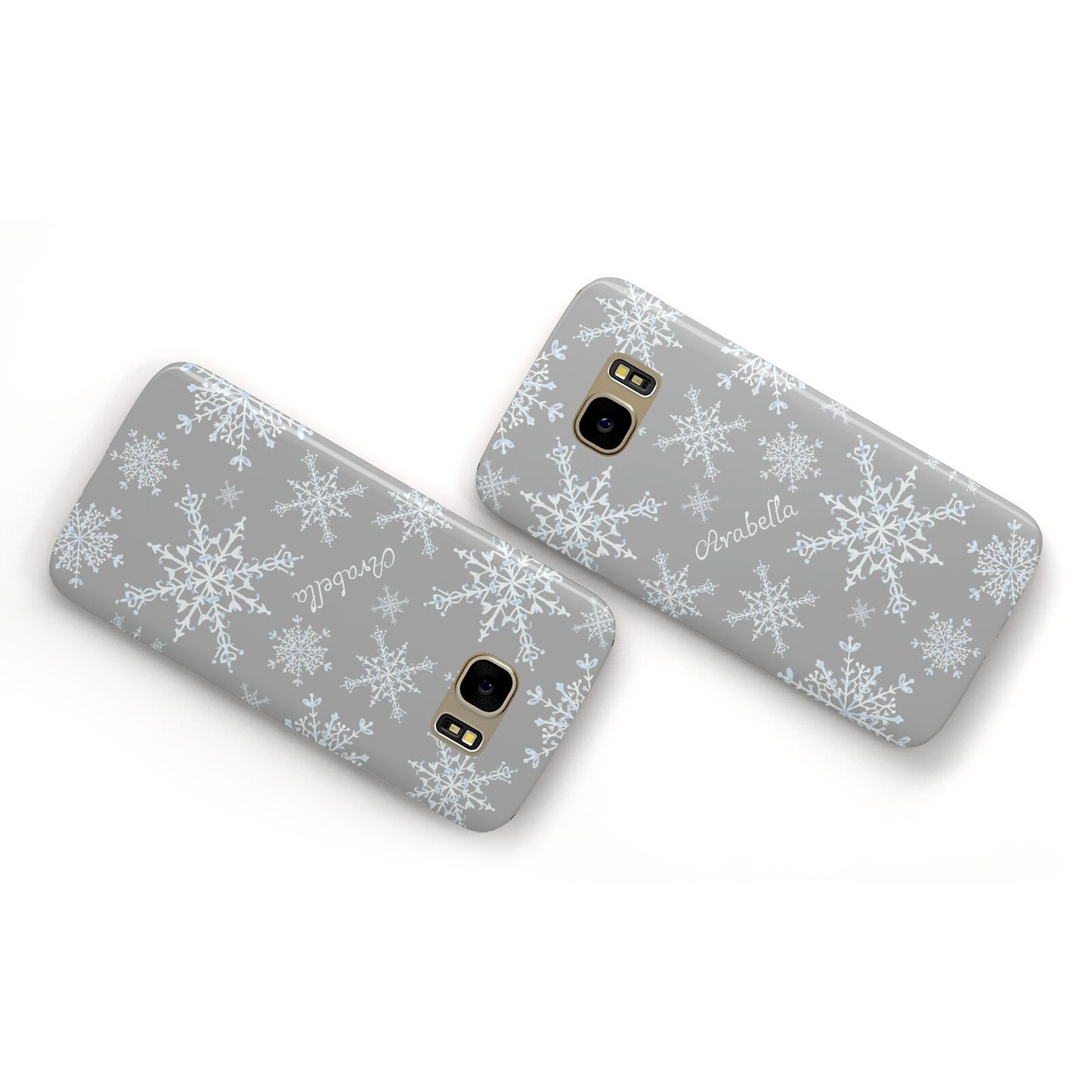 Personalised Snowflake Samsung Galaxy Case Flat Overview