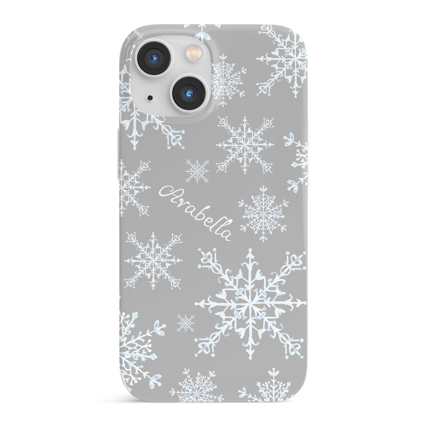 Personalised Snowflake iPhone 13 Mini Full Wrap 3D Snap Case