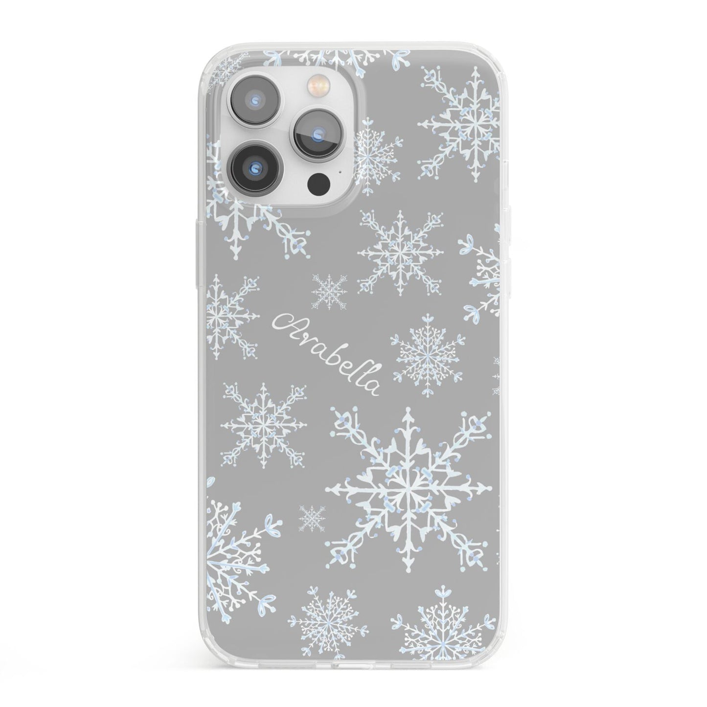 Personalised Snowflake iPhone 13 Pro Max Clear Bumper Case