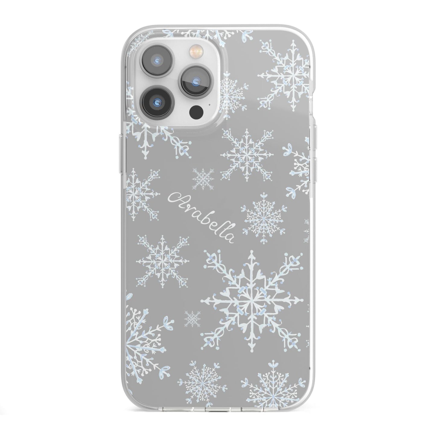 Personalised Snowflake iPhone 13 Pro Max TPU Impact Case with White Edges