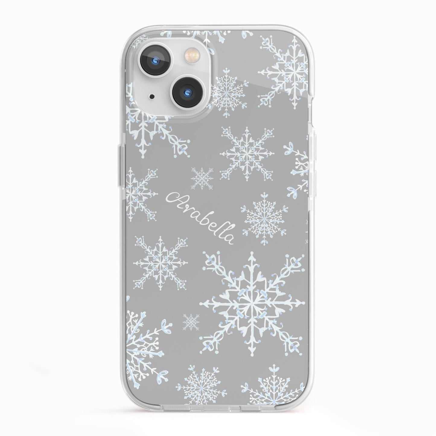 Personalised Snowflake iPhone 13 TPU Impact Case with White Edges