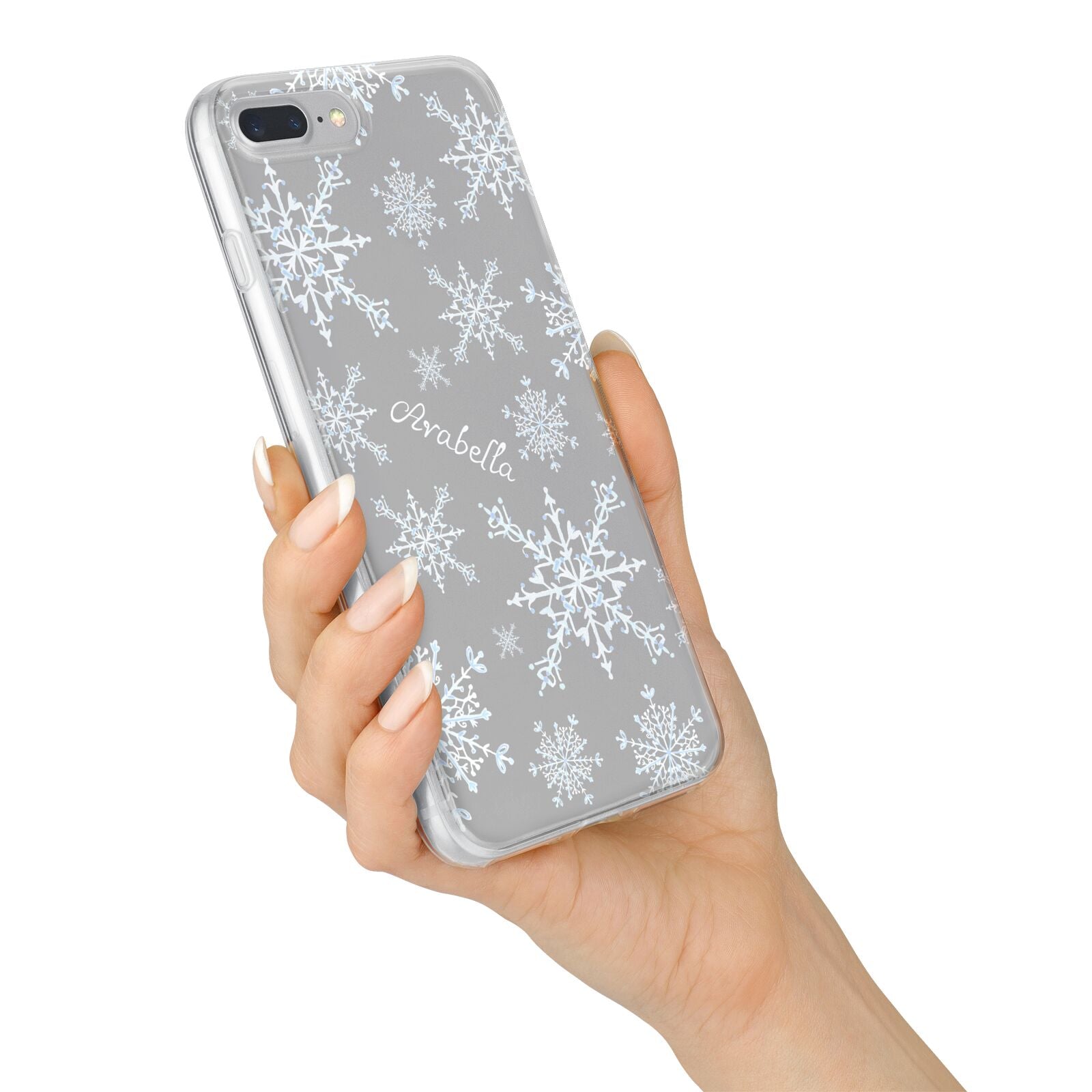 Personalised Snowflake iPhone 7 Plus Bumper Case on Silver iPhone Alternative Image