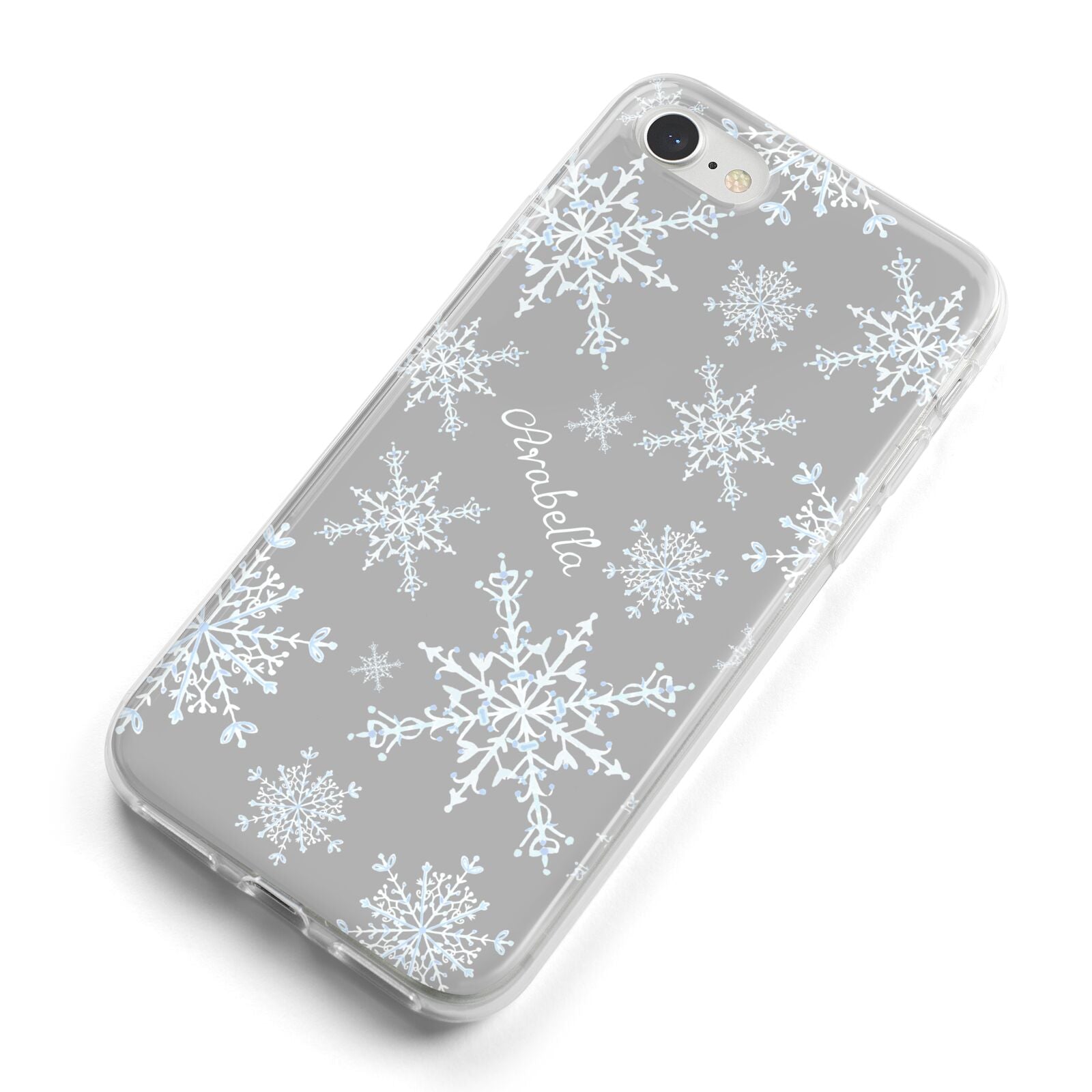 Personalised Snowflake iPhone 8 Bumper Case on Silver iPhone Alternative Image