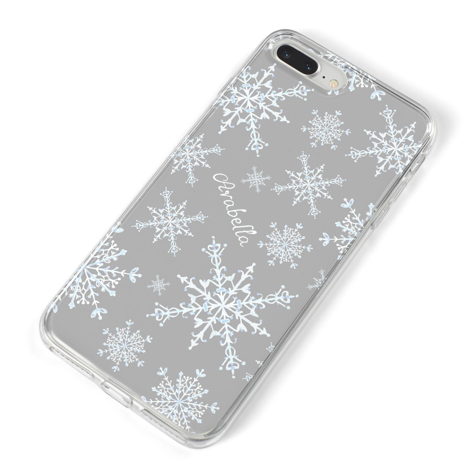 Personalised Snowflake iPhone 8 Plus Bumper Case on Silver iPhone Alternative Image